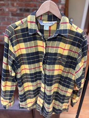 Vintage DVF 80s Cotton Flannel Button Down Shirt